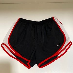 Womens Nike Athletic Shorts red